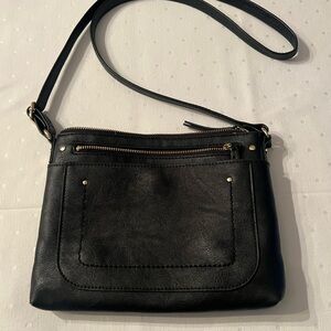 Black, non- leather cross body bag